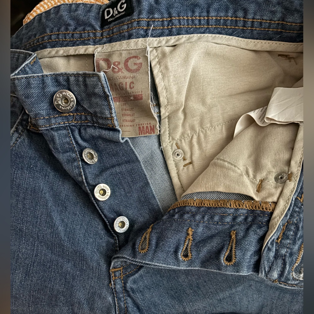 Dolce & Gabbana Magic "Man" Medium Blue Straight-Leg Jeans Sz 31 - Picture 4 of 11